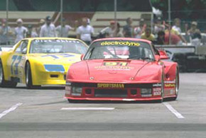 Porsche 930S/935 battling the competition in the streets of West Palm Beach