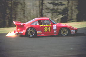 Porsche 930S/935 turning onto the back straight at Road Atlanta