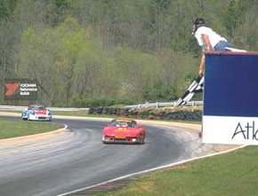 Porsche 930S/935 taking the finish flag at Road Atlanta for another high finish