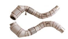 Catted Downpipes w/HS, BMW X5/X6/750i/550i/650i 2012-18 w/slip connections