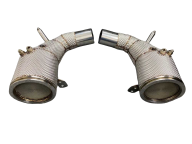 Porsche 992 catted by-pass pipes w/heat shield, 3.0 LDPI 2019 on