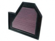 High performance drop in K&N air filter, BMW E60 M5/E63/64 M6 2005-10 5.0L V10; left side