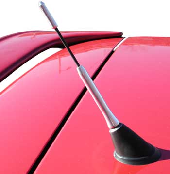 Aluminum FREEDOM DESIGN billet Turbo antenna to replace the OE black antenna on Audi, BMW, Mini and