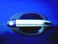 Door handle cover set in stainless steel, for VW Golf Mk4 / Mk5 2-door models (incl Rabbit and GTI)