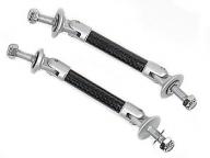 Support hardware for mounting front spoiler/splitter; carbon fiber