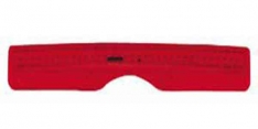 Rear brake light,15.5 inch w/4 holes & center cutout,35 LED