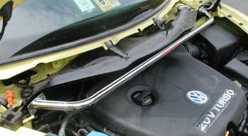 VW Beetle Strut brace, polished stainless steel