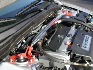 Strut brace, Honda Civic 2001  / Acura RSX 2002 on; polished billet look