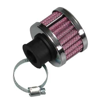 Breather filter for 25 mm hose with chrome top